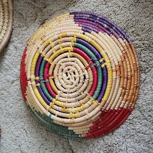Handmade Coil Basket Bowls Lot of 4 Baskets - Picture 3 of 12